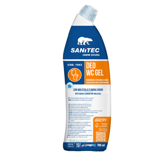 Sanitec - 1943 - Detergente disincrostante Deo WC gel - eliminaodori - 700 ml - Sanitec - 99584 -  Conf. da 1 Pz.