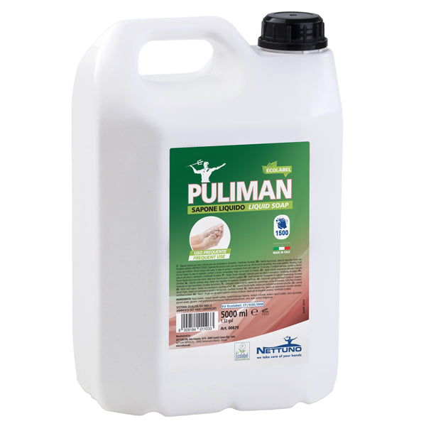 NETTUNO - 00879 - Sapone liquido Puliman Ecolabel - 5 L - Nettuno - 99668 -  Conf. da 1 Pz.