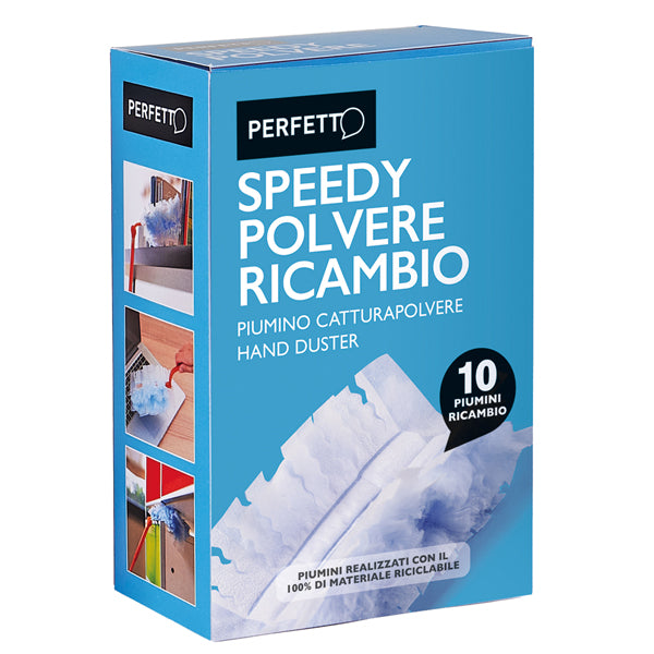 PERFETTO - 12842 - Ricambio Piumino Speedy polvere - Perfetto - conf. 10 pezzi - 99821 -  Conf. da 1 Pz.
