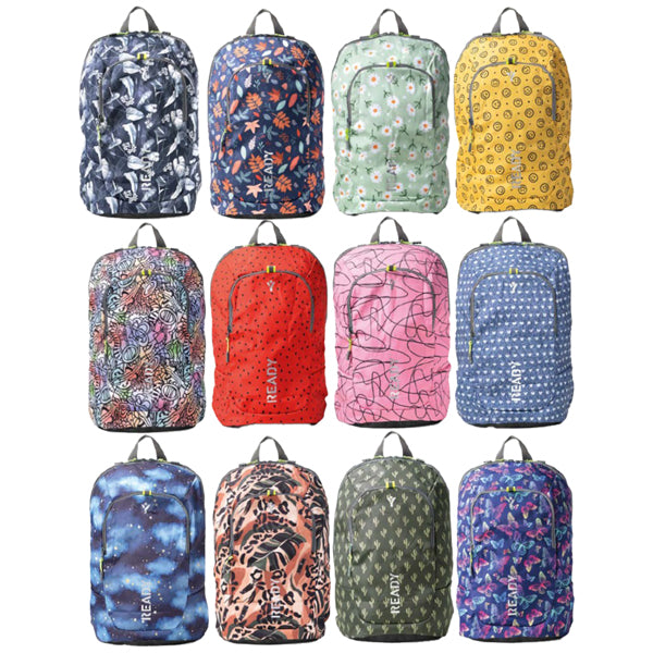 IN TEMPO - 9237RDPK1 - Zaino Ready in tela dim. 28x44x15cm fantasie assortite InTempo - 99830 -  Conf. da 1 Pz.