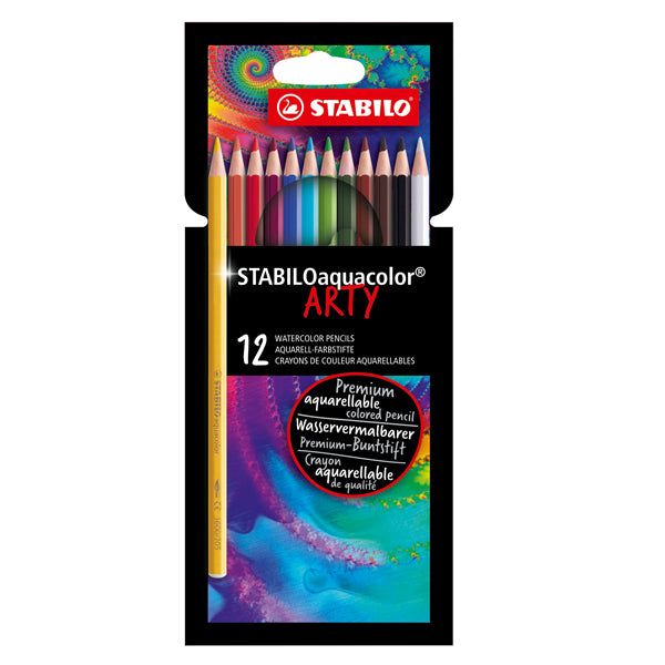 STABILO - 1612-1-20 - Pastelli Arty Aquacolor - colori assortiti - Stabilo - astuccio 12 pezzi - 99914 -  Conf. da 1 Pz.