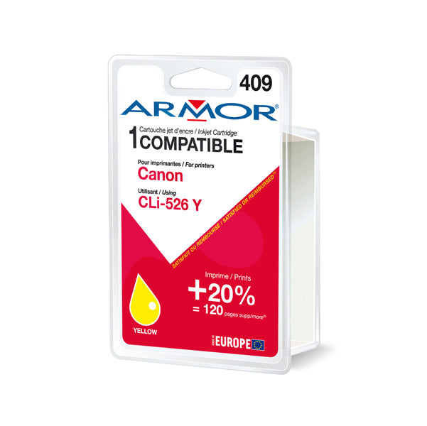 ARMOR - B12564R1 - Armor - Cartuccia ink Compatibile  per Canon - Giallo - CLI-526Y - 10,5ml