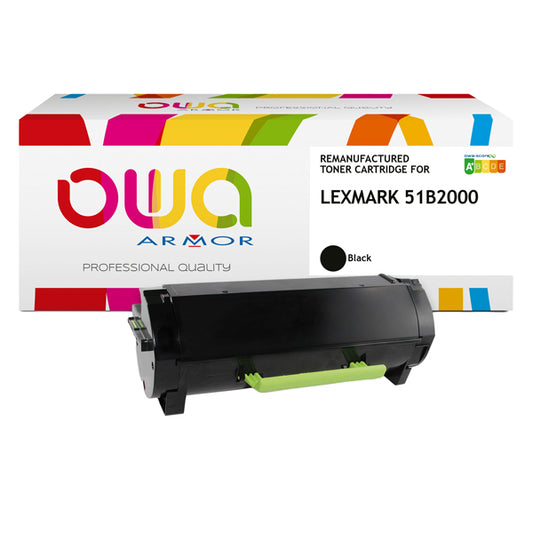 ARMOR - K18133OW - Armor Toner Compatibile Nero per Lexmark 51B2000_2.500 pag - ARMK18133 -  Conf. da 1 Pz.