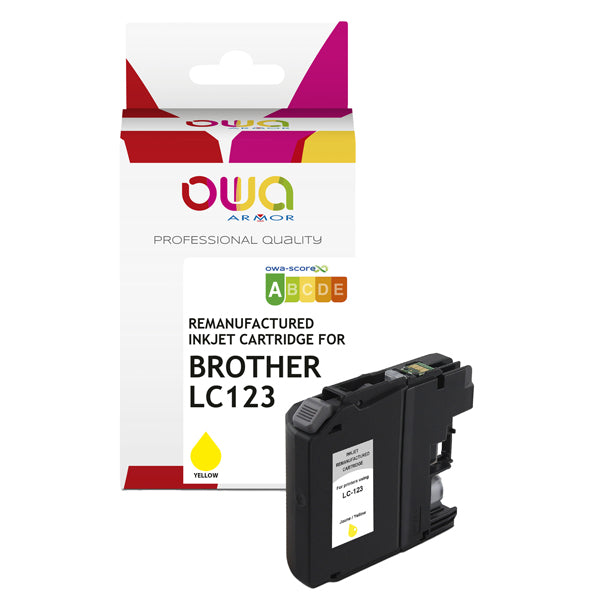 K20537OW - Armor - Cartuccia ink Compatibile  per Brother LC123 - Giallo - K20537OW - 10,5 ml<br\> Altre Informazioni: <br\>Armor Cartuccia Giallo per Brother  LC123 -10,5ml - ARMOR Conf. da 1 Pz.