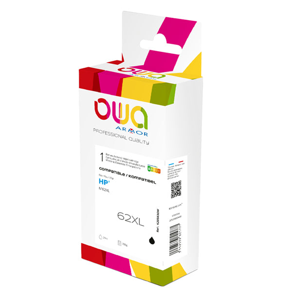 K20583OW - Armor - Cartuccia ink Compatibile  per Hp 62XL- Nero - K20583OW - 20ml<br\> Altre Informazioni: <br\>Armor Cartuccia Nero per Hp 62XL-20ml - ARMOR Conf. da 1 Pz.