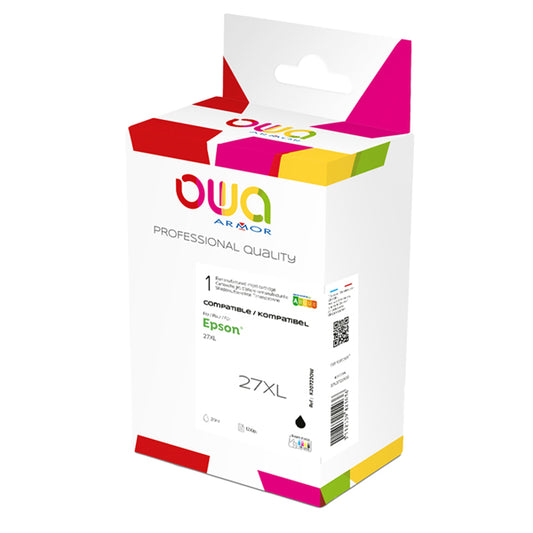 K20722OW - Armor - Cartuccia ink Compatibile  per Epson 27XL - Nero - K20722OW - 30 ml<br\> Altre Informazioni: <br\>Armor Cartuccia Nero per Epson 27XL-30ml - ARMOR Conf. da 1 Pz.