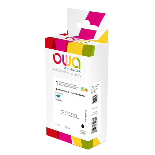 K20739OW - Armor - Cartuccia ink Compatibile  per Hp 302XL - Nero - K20739OW - 20 ml<br\> Altre Informazioni: <br\>Armor Cartuccia Nero per Hp 302XL -20 ml - ARMOR Conf. da 1 Pz.