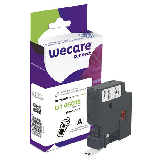 ARMOR - K80001W4 - Armor Nastro Compatibile per DYMO TIPO D1 (12MMX7M) NERO-BIANCO - ARMK800014 -  Conf. da 1 Pz.