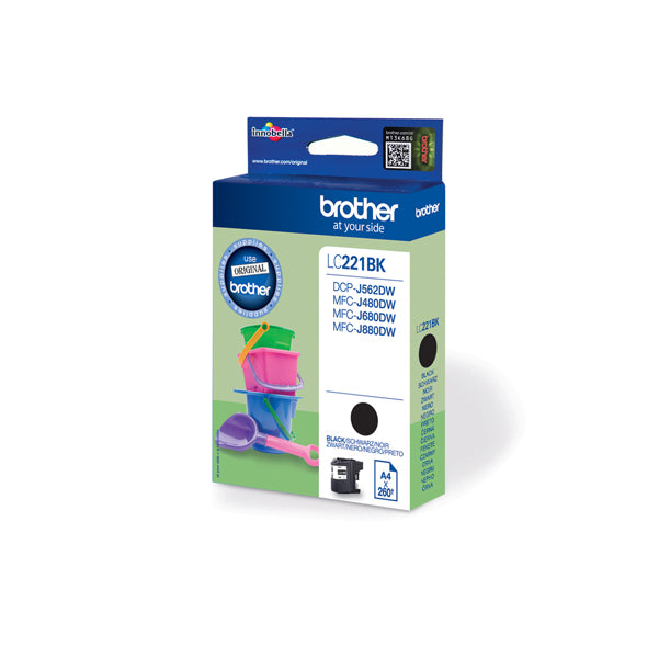 BROTHER - LC221BK - Brother - Cartuccia - Nero - LC221BK - 260 pag