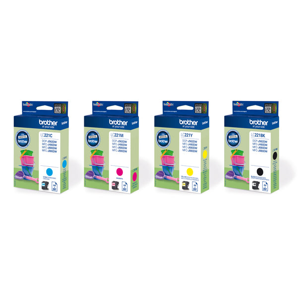 BROTHER - LC221VALBP - Brother - Cartuccia - C-M-Y-K -  LC221VALBP