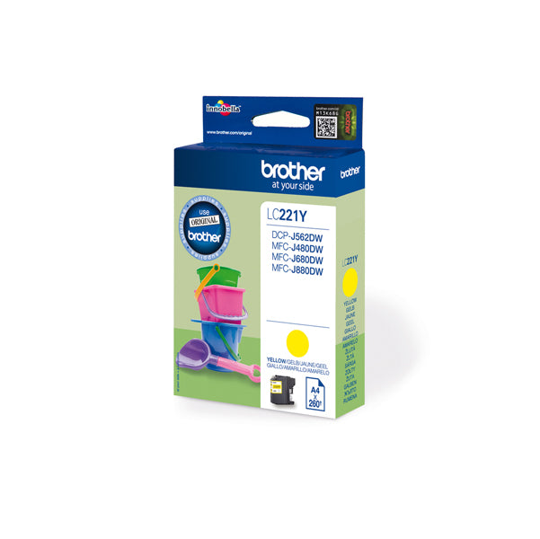 BROTHER - LC221Y - Brother - Cartuccia - Giallo - LC221Y - 260 pag