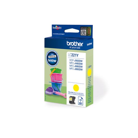 BROTHER - LC221Y - Brother - Cartuccia - Giallo - LC221Y - 260 pag