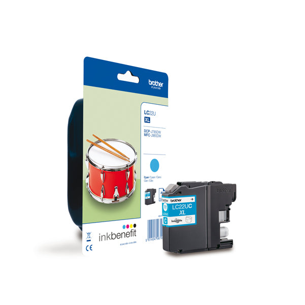 BROTHER - LC-22EC - Brother - Cartuccia - Ciano - LC22EC- 1200 pag