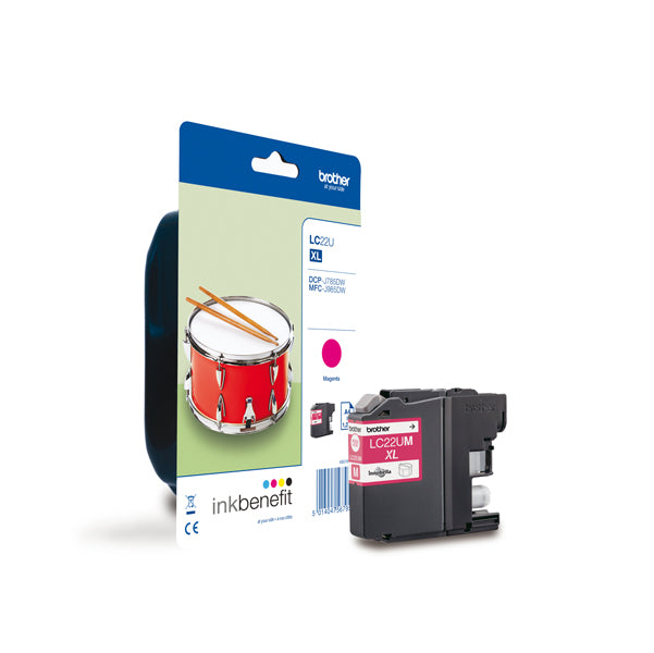 BROTHER - LC-22EM - Brother - Cartuccia - Magenta - LC22EM - 1200 pag
