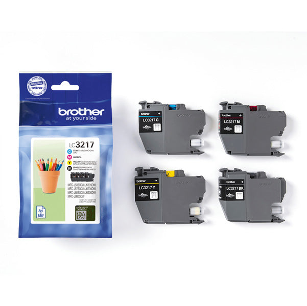 BROTHER - LC3217VAL - Brother - 4 Cartucce - BK-C-M-Y - LC3217VAL - 550 pag - BROLC3217VAL -  Conf. da 1 Pz.