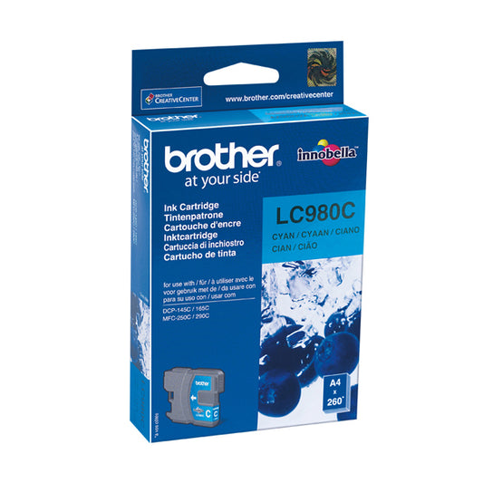 BROTHER - LC-980C - Brother - Cartuccia - Ciano - LC980C - 260 pag