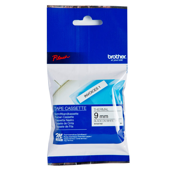 BROTHER - MK-221BZ - Brother - Nastro - Nero-Bianco - MK221 -  9mm x 8mt