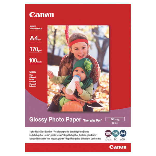 CANON - 0775B001 - Canon - Carta lucida fotografica GP-501 - A4 - 100 Fogli - 0775B001