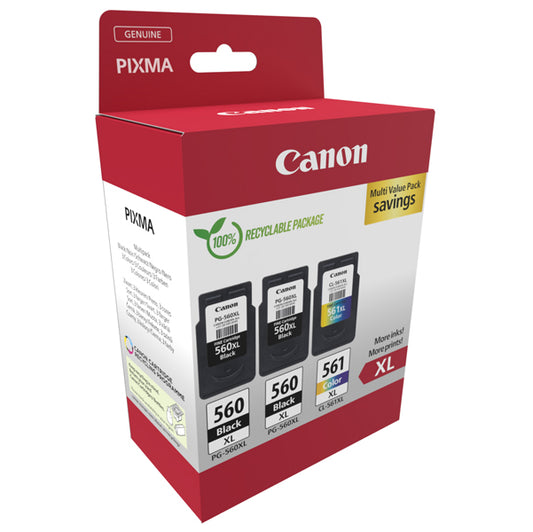 CANON - 3712C009 - Canon - Cartuccia Ink MultiPack PG-560XLx2-CL-561XL - 3712C009 - CAN3712C009 -  Conf. da 1 Pz.