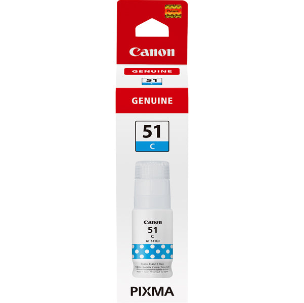 CANON - 4546C001 - Canon - Serbatoio di inchiostro GI-51 - Ciano - 4546C001 - 7.700 pag - CANGI51C -  Conf. da 1 Pz.