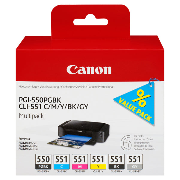 CANON - 6496B005 - Canon - Cartucce ink - C-M-Y-K-GR - 6496B005