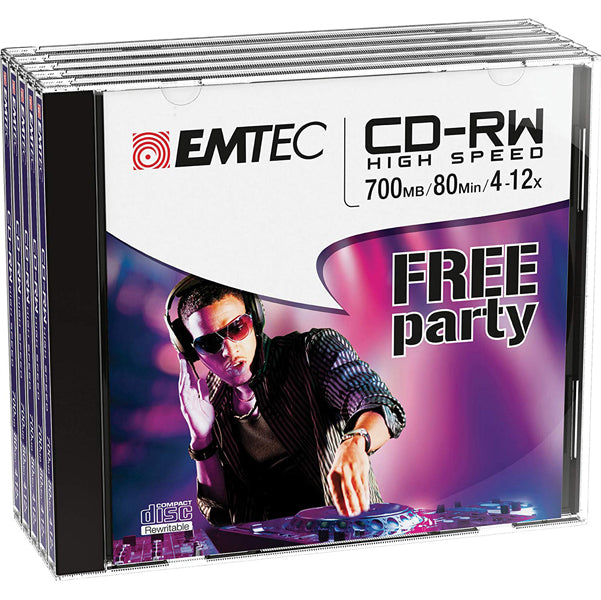 EMTEC - ECOCRW80512JC - Emtec - CD-RW - ECOCRW80512JC - 80min-700mb