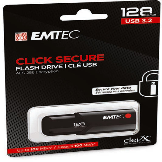 EMTEC - ECMMD128GB123 - Emtec - Memoria USB B120 ClickSecure - ECMMD128GB123 - 128 GB