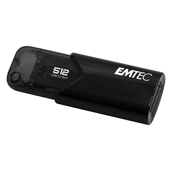 EMTEC - ECMMD512GB113 - Emtec - Memoria USB B110 USB 3.2 ClickEasy - nero - ECMMD512GB113 - 512 GB - EMTD512GB113 -  Conf. da 1 Pz.