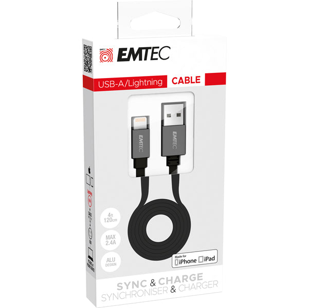EMTEC - ECCHAT700AP - Emtec - Cavo USB-A to Lightning T700 - ECCHAT700AP