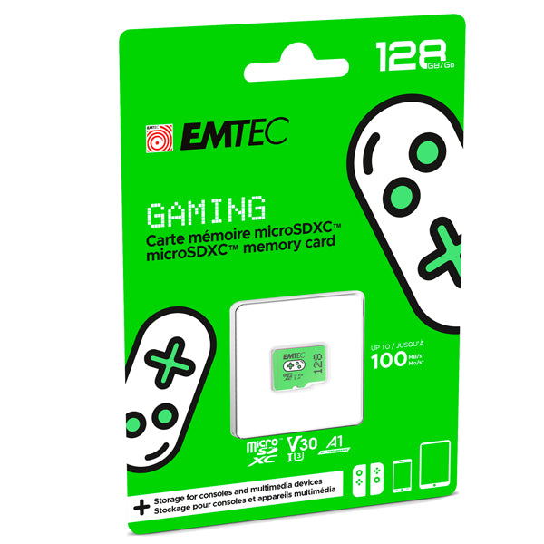 EMTEC - ECMSDM128GXCU3G - Emtec - MSD Gaming UHS-I U3 V30 A1 - Verde - 128GB - ECMSDM128GXCU3G