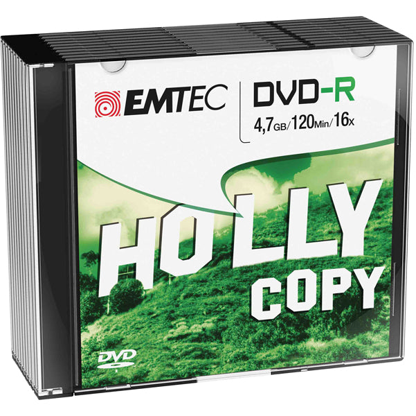 EMTEC - ECOVR471016SL - Emtec - DVD-R - registrabile - ECOVR471016SL - 4,7GB - conf. 10 pz