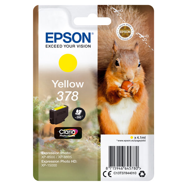 EPSON - C13T37844010 - Epson - Cartuccia ink - 378 - Giallo - C13T37844010 - 360 pag