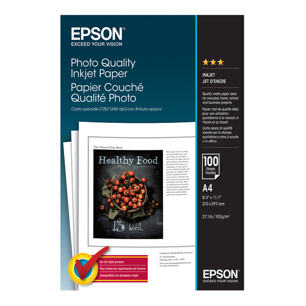 EPSON - C13S041061 - Epson - Photo Quality Inkjet Paper - A4 - 100 Fogli - C13S041061