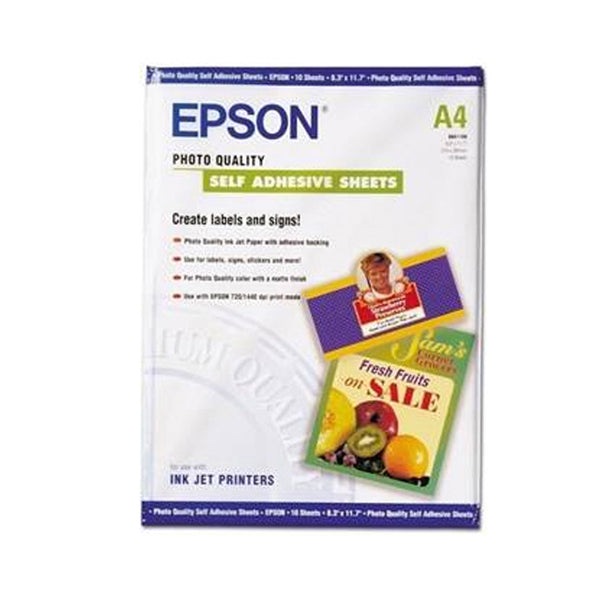 EPSON - C13S041106 - Epson - Self-Adhesive Photo Paper - A4 - 10 Fogli - C13S041106