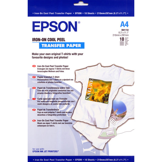 EPSON - C13S041154 - Epson - Iron-on-Transfer Paper - A4 - 10 Fogli - C13S041154