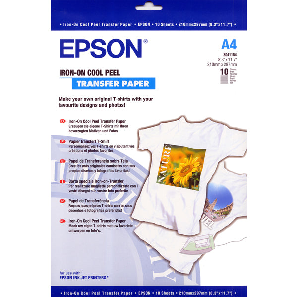 EPSON - C13S041154 - Epson - Iron-on-Transfer Paper - A4 - 10 Fogli - C13S041154