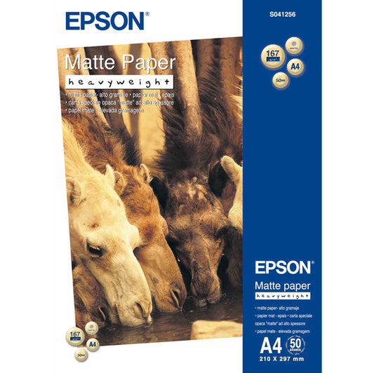 EPSON - C13S041256 - Epson - Matte Paper Heavy Weight - A4 - 50 Fogli - C13S041256