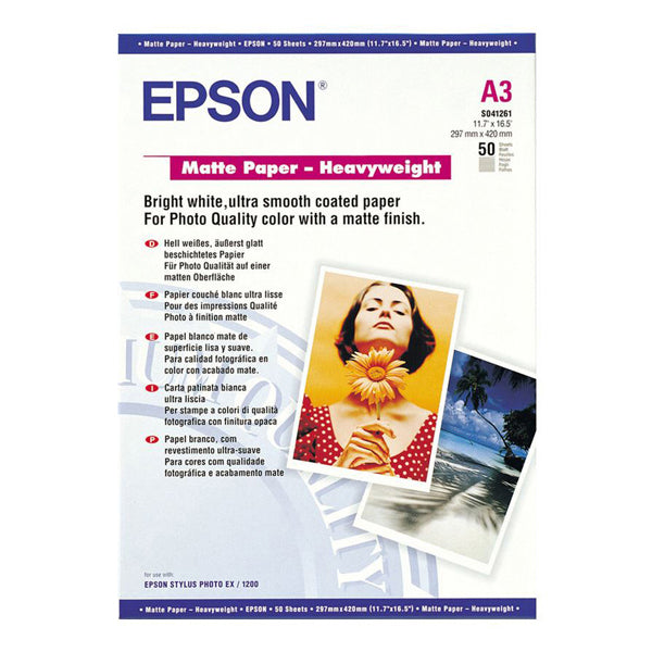 EPSON - C13S041261 - Epson - Carta speciale opaca ''matte'' alto spessore - C13S041261