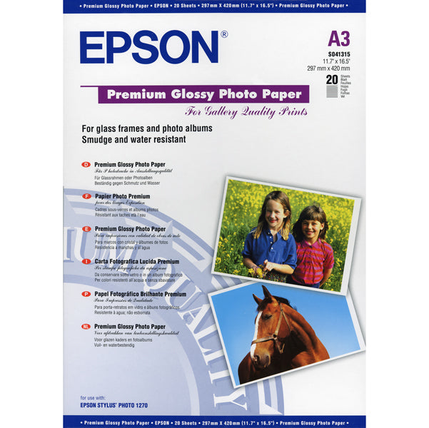EPSON - C13S041315 - Epson - Carta fotografica lucida Premium - C13S041315