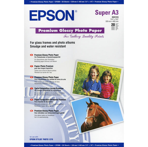 EPSON - C13S041316 - Epson - Carta Fotografica Lucida Premium - C13S041316