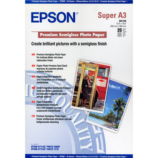 EPSON - C13S041328 - Epson - Carta Fotografica Semilucida Premium - C13S041328