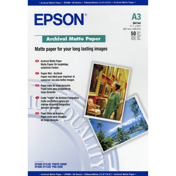 EPSON - C13S041344 - Epson - Carta ''matte'' da archivio fotografico - C13S041344