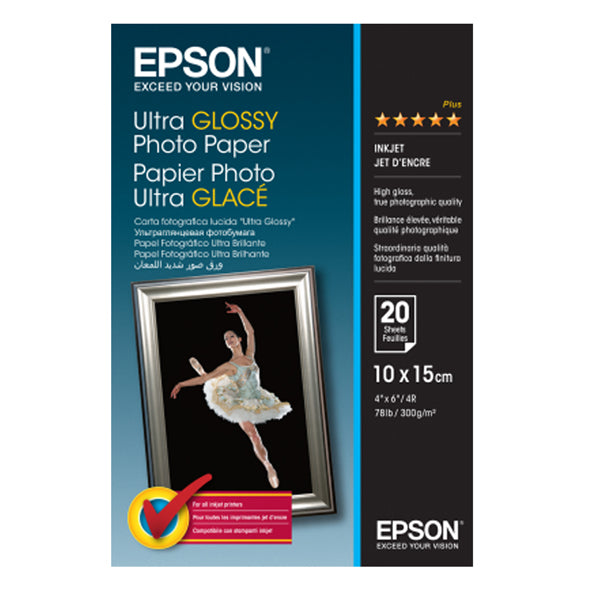 EPSON - C13S041926 - Epson - Ultra Glossy Photo Paper - 10x15cm - 20 Fogli - C13S041926