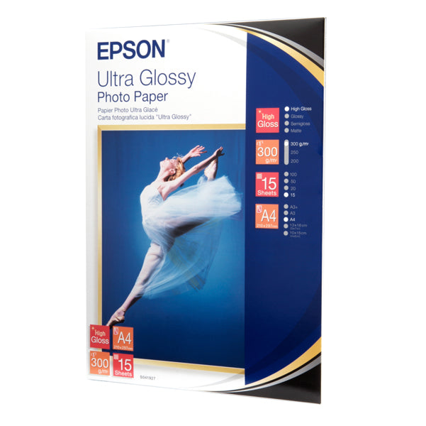 EPSON - C13S041927 - Epson - Ultra Glossy Photo Paper - A4 - 15 Fogli - C13S041927