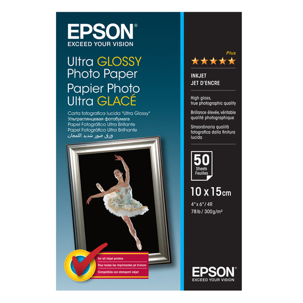 EPSON - C13S041943 - Epson - Ultra Glossy Photo Paper - 10 x 15 cm - 50 Fogli - C13S041943
