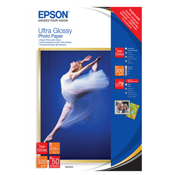 EPSON - C13S041944 - Epson - Ultra Glossy Photo Paper - 13 x 18cm - 50 Fogli - C13S041944