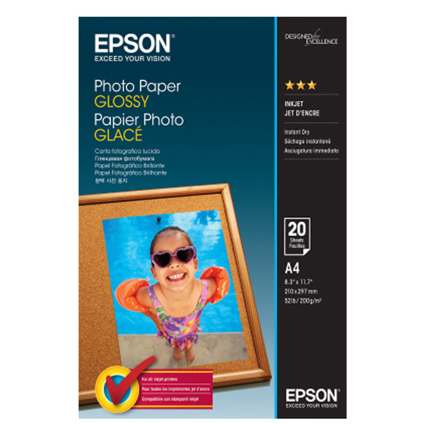 EPSON - C13S042538 - Epson - Photo Paper Glossy - A4 - 20 Fogli - C13S042538