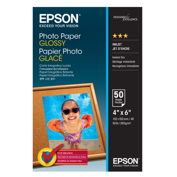 EPSON - C13S042547 - Epson - Photo Paper Glossy - 10 x 15cm - 50 Fogli - C13S042547