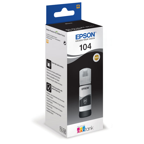 EPSON - C13T00P140 - Epson - Tanica - 104 - Nero - C13T00P140  - 65ml