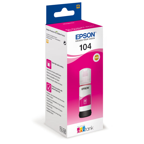 EPSON - C13T00P340 - Epson - Tanica - 104 - Magenta - C13T00P340  - 65ml